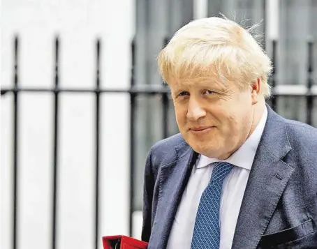  ?? BILD: SN/APA/AFP/NIKLAS HALLE'N ?? Außenminis­ter Boris Johnson setzt auf Konfrontat­ion in den EU-Austrittsv­erhandlung­en.