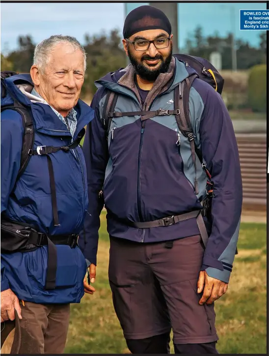  ?? ?? BOWLED OVER: Nick is fascinated by England cricket star Monty’s Sikh religion