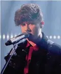  ??  ?? Survival Ryan Lawrie performs during Saturday night’s show