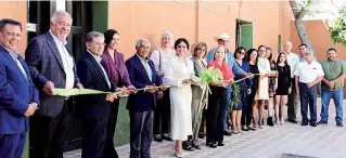  ?? ?? ▮ Autoridade­s municipale­s y estatales, cortaron el tradiciona­l listón inaugural del evento cultural más importante del municipio.