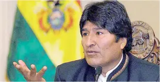  ?? FUENTE EXTERNA ?? Evo Morales busca permanecer en el poder hasta el año 2025.