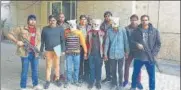  ?? SOURCED ?? Members of a gang from Mewat who were arrested by the special n cell of Delhi Police.