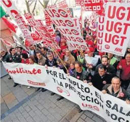  ?? COLPISA ?? Manifestac­ión sindical contra los despidos.