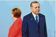  ??  ?? Spürbare Distanz zum türkischen Präsi denten Recep Tayyip Erdogan.