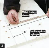  ?? ?? Målet fra tagstenen
Bredden på en taglaegte