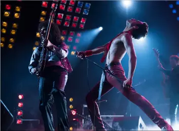  ?? PHOTO ALEX BAILEY/TWENTIETH CENTURY FOX VIA AP ?? This image released by Twentieth Century Fox shows Gwilym Lee (from left) Rami Malek and Joe Mazzello in a scene from “Bohemian Rhapsody.”