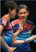  ??  ?? All or nothing: Woon Khe Wei (right) and Vivian Hoo will use the New Zealand Open from Aug 1-5 as a warm-up for the Games. — AFP