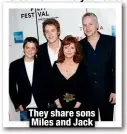  ?? ?? They share sons Miles and Jack