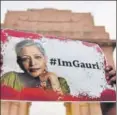  ?? BURHAAN KINU / HT ?? GAURI LANKESH, RIP: Decent people do not gloat when a journalist is gunned down for doing her job.