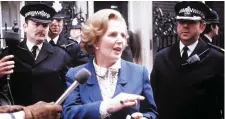  ??  ?? Margaret Thatcher spoke about the need for a vibrant European Community that “opens windows on the world”