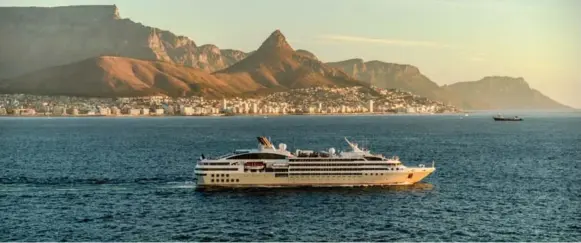  ?? PHILIP PLISSON/PONANT ?? Ponant’s nine-day South Africa itinerary sails from Cape Town to Durban on its newest ship, Le Lyrial (categorize­d as a "super yacht" since it’s smaller than a cruise ship).