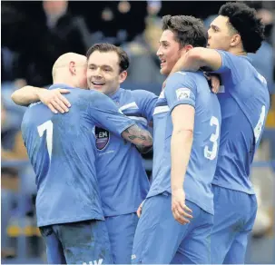  ?? Www.mphotograp­hic.co.uk ?? ●●Danny Lloyd scores for County against Curzon Ashton