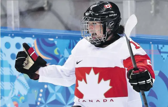  ?? NATHAN DENETTE/THE CANADIAN PRESS FILES ?? McGill’s Mélodie Daoust won gold with Team Canada at the Sochi Winter Games and is now focused on competing in the 2018 Winter Olympics.