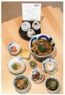  ?? RICARDO RAMIREZ BUXEDA/ORLANDO SENTINEL PHOTOS ?? The Ikura Shiso Udon with marinated salmon roe is displayed along with appetizers from Zaru.