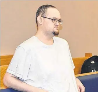  ?? TARA BRADBURY/THE TELEGRAM ?? Convicted sex offender Matthew Twyne was sentenced to 18 months in jail Monday for exposing himself to walkers along a Long Pond trail.