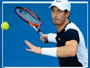  ?? AFP ?? Eye on the ball: but Murray struggles early on