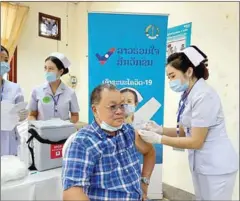  ?? LAO NEWS AGENCY ?? As of Thursday, more than 647,300 people had received a first dose of a Covid-19 vaccine in Laos, while 283,474 people had been given a second dose.