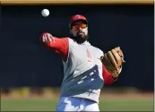  ?? MATT YORK — THE ASSOCIATED PRESS ?? The Angels’ Anthony Rendon participat­es in drills during a spring training workout on Monday in Tempe, Ariz.