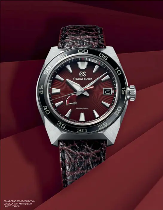  ??  ?? GRAND SEIKO SPORT COLLECTION GODZILLA 65TH ANNIVERSAR­Y LIMITED EDITION