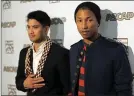  ??  ?? Pharrell Williams, right, and Chad Hugo at the 25th Annual ASCAP Rhythm & Soul Music Awards in 2012.