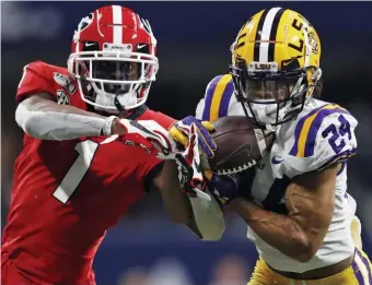  ?? Ap fiLE pHOTOS ?? ON THE RADAR: SiriusXM NFL analyst Solomon Wilcots said the Patriots can’t go wrong selecting cornerback­s Derek Stingley of LSU, Trent McDuffie, below, or Kyler Gordon, right, both of Washington.