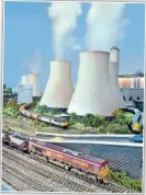  ?? ?? Right: Didcot ‘A’ power station in ‘N’ gauge by Roy Hamblin.