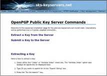 ??  ?? The SKS Keyservers are one of a number of public keyservers with an interactiv­e web interface where you can upload your key or search for other people’s.