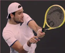  ?? EPA ?? Primi dieci Matteo Berrettini, 24 anni, è numero 8 della classifica Atp