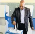  ?? Picture: GCIS ?? VOTE SWING: President Jacob Zuma casts his vote during the local government elections in August. According to Thanti Mthanti, low economic growth, high unemployme­nt and a strained fiscus have evolved to become a political crisis, which was partially...