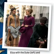  ??  ?? Eliza with the Duke (left) and working on a case (above)