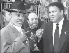  ??  ?? Boxers Joe Frazier (left) and Muhammad ali pose together as they arrive at the 10th annual ESPY awards which honor excellence in all sports in hollywood in this July 10, 2002 file photo. Former heavyweigh­t champion Frazier, who earned boxing...