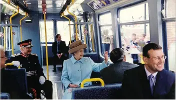  ??  ?? HM The Queen officially opened the Metro system and returned on May 7, 2002 to open the Sunderland extension.