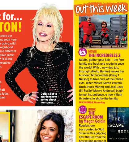  ??  ?? Dolly’s set to star in a new series about her songs.