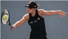  ?? ?? ASHLEIGH Barty of Australia during her semi-final match against Iga Swiatek of Poland at the Adelaide Internatio­nal Tennis Tournament, at Memorial Drive. | MATT TURNER EPA