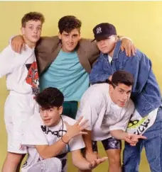  ?? KEYSTONE PRESS ?? New Kids On The Block (NKOTB) in 1989. Group featured Donnie Wahlberg.