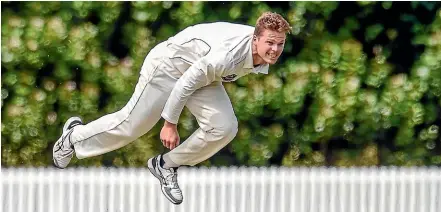  ?? JOHN DAVIDSON/PHOTOSPORT ?? Pace bowler Lockie Ferguson is pushing hard to make his New Zealand test debut this summer.