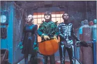  ?? Sony / TNS ?? Caleel Harris, Jeremy Ray Taylor and Madison Iseman in “Goosebumps 2: Haunted Halloween.”