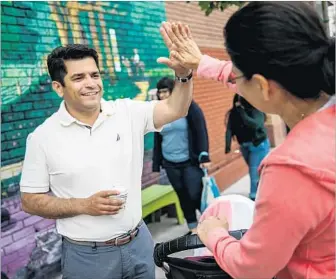  ?? Marcus Yam Los Angeles Times ?? JIMMY GOMEZ worked back-to-back shifts at Subway and Target after graduating from high school with no college plans. After Tuesday’s election win, he’s set to be L.A.’s next House member.