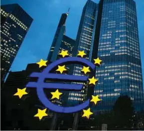  ?? BLOOMBERG PIC ?? The European Central bank is expected to wind down its €2.55 trillion bond-buying programme this year and start lifting interest rates next year.