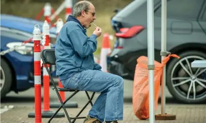  ??  ?? A man is tested in Stoke Gifford after two cases of the Brazilian variant of coronaviru­s were identified in south Gloucester­shire. Photograph: Ben Birchall/PA