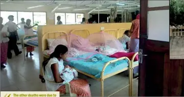  ??  ?? The maternity ward at the hospital.
Pix by G.D. Sugathapal­a