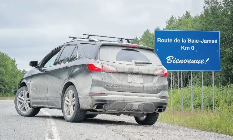  ?? ROBERT BOSTELAAR / DRIVING. CA ?? Welcome to the James Bay Highway in Quebec. Did you remember to fill up?