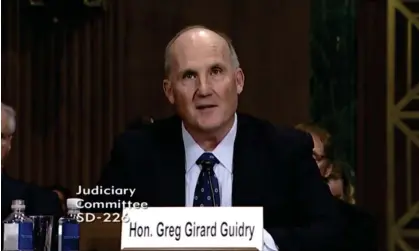  ?? Photograph: AP ?? Guidry’s order on Friday was a stark reversal from his earlier refusal to step down from handling appeals related to the case.