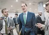  ?? J. SCOTT APPLEWHITE/AP ?? Sen. Ron Wyden, the top Democrat on the finance committee, failed in his effort targeting GOP tax legislatio­n.