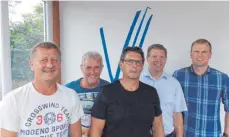  ?? FOTO: WU ?? Die neue Führung des VfL Nendingen (von links): Michael Saile, Armin Senger, Gerald Burandt, Stefan Seidl und Denis Braun.
