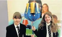  ??  ?? The Year 8 team from De Lisle Academy with their ‘Poseptune’s Quindent’ Tower which was entered into the Tower Tech Challenge.