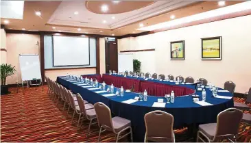  ??  ?? The ballroom and meeting rooms serve as ideal venues for meetings, seminars, workshops, wedding banquets and corporate dinners, with a maximum capacity of 800 people.