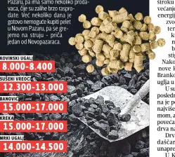  ??  ?? U Kraljevu ugalj kupuju na džakove, a kilogram košta 13,5 dinara. Zbog velike potražnje, ograničena je prodaja na pet džakova po osobi.