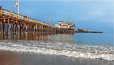  ?? PHOTO: VISIT SANTA BARBARA / MARK WEBER ?? Stearns Wharf at sunset in Santa Barbara, southern California.