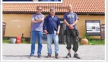  ?? FOTO: ANTON KYHLBÄCK ?? SALAZAR LUNA, Ricardo Donso och Tomas Lacke framför Edsvik konsthall.
